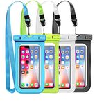 LENPOW Waterproof Case New Type PVC IPX8 Waterproof Phone Pouch Universal Clear Cell Phone Dry Bag for iPhone 15 14 13 12 Pro MAX Plus Samsung Galaxy S24 S23 S22 Note Google, (Blue，Green，Black，White)