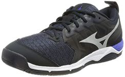 Mizuno Men's Wave Supersonic 2 Volleyball Shoe, Scaptain Gsilver Violetb, 11.5 UK