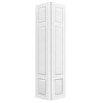 DIYHD 23-1/2 X84 MDF White Multifold Interior Doors 3-Panel Bi-Folding Sliding Barn Door Panel,Thickness 1-3/8",Same Pattern on Both Sides