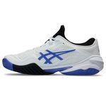 ASICS Men's Court FlyteFoam 3 Tennis Shoes, White/Sapphire, 9 UK