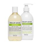 Phillip Adam Apple Cider Vinegar Shampoo and Conditioner Set for All Types of Hair - Sulfate Free - Nourishing & Moisturizing - 355ml Each