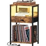 BOLUO Record Player Stand with Viny