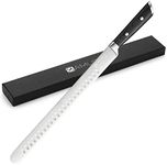 SAMURIKI Brisket Knife - Ultimate 12-inch Carving Knife, Slicing Knife with Granton Edge Designed for Briskets, Roasts, Meat, BBQ, etc. (Slicing Knife 12")