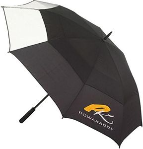 PowaKaddy Clearview Gustbuster Golf Umbrella- Black/Clear