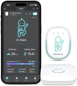 Sense-U Smart Baby Monitor 3: Tracks Child's Abdominal Movement, Rollover, Feeling Temperature and Nursery Room Temperature, Humidity Level, with Real-time Notifications from Anywhere, Green