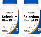 Nutricost Selenium 200mcg Veggie Capsules, Non-GMO, Gluten Free L-Selenomethionine