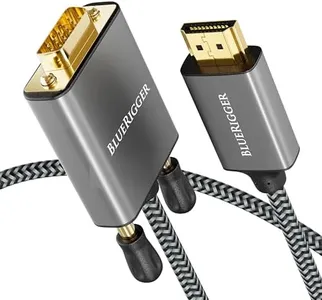 BlueRigger HDMI to VGA Cable 10FT (Unidirectional, 1080P, 60Hz, HDMI Adapter for Monitor, Male to Male, HDMI Source to VGA Display) - Compatible with Desktop, Laptop, PC, Monitor, Projector, HDTV