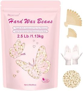 Wax Beads Professional Waxing for Hair Removal | 2.5lb/1.13kg Hard Wax Beads for Brazilian, Bikini, Face & Body | Painless Refill Hard Wax for Sensitive Skin with 20 Sticks