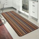 NEW BEIGE COLOUR MODERN WASHABLE NON SLIP KITCHEN UTILITY HALL LONG RUNNER DOOR MAT RUG (5 (66x225cm)