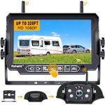 Wireless Reversing Camera HD 1080P 7 Inch Monitor Recording WiFi Signals Waterproof Parking Rear View infrared Cameras for caravan motorhome van truck trailer Night Vision Rohent R9