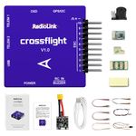 Radiolink CrossFlight Flight Controller Mini Size, 10 PWM Output OSD Module Integrated, Vibration Damping FC for Plane/3-8 Copters/Helicopter/Car/Boat/Submarine/Radartracker, Auto Flight Route&Return