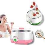 Kriq Automatic Yogurt Maker Machine With Stainless Steel Inner Container with temperature control, Automatic Curd & Home DIY Dahi maker Container (Multicolor)