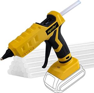 Mellif 100W Cordless Hot Glue Gun for dewalt 20V Max Battery (Tool Only) High Temp Electric Power Glue Gun with 20PCS Full Size Glue Sticks for Arts Crafts DIY Festival Decor School Home Repair