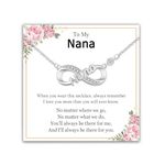 EPIRORA Nana Gifts from Granddaughter Grandson, Silver Infinity Pendant Necklace Jewellery Nana Presents for Women on Birthday Christmas Mother's Day Valentines Day