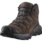 SALOMON X Ultra 360 Leather Mid Gore-Tex Waterproof Men's Hiking Shoes Boots, Stability, Grip, Waterproof and All-Weather Protection, Dark Earth, 9