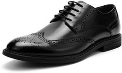 Temeshu Men's Dress Shoes Casual Oxford Shoes Business Formal Shoes DS09 Black 10.5