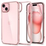 Spigen Ultra Hybrid Back Cover Case Compatible with iPhone 15 (TPU + Poly Carbonate | Rose Crystal)