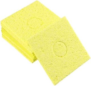 uxcell Soldering Sponge 55x55x2.5mm for Iron Tips Cleaner, Square Yellow 10pcs