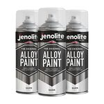 JENOLITE Alloy Wheel Silver Spray Paint | 3x400ml | Premium Alloy Wheel Paint | Corrosion Resistant | Restore & Refurbish with Silver Alloy Spray Paint | Ideal for Alloy Wheels