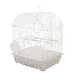 KCT Rosario Small Exotic Portable Bird Cage Travel Box - White