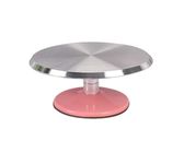 SHOAIB Smooth Rotating Turntable For Cake And Cupcakes Decoration (1 Pcs) Decorating Metal Stand, Round)