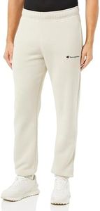 Champion Legacy Authentic Pants-Script Logo Powerblend Fleece Elastic Cuff Pantalon de survêtement, Gris Argent, S Hommes