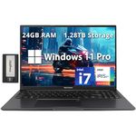 ASUS Vivobook 16" WUXGA Laptop, Intel i7-1355U, 24GB RAM, 1.28TB Storage(1TB SSD+288GB Docking Station Set), Intel Iris Xe Graphics, 720p HD Camera, Number Pad, Windows 11 Pro, Black