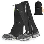 ROCKBROS Leg Gaiters for Hiking Waterproof Leg Gaiter for Skiing Walking Snow Boot Gaiters Tear Resistant Adjustable Gaiters