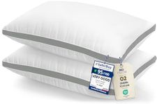 Utopia Bedding Pillows 2 Pack Queen Size, (Grey) Luxury Hotel Quality Pillows, Brushed Fabric, Bed Pillow for Back, Stomach or Side Sleepers - 18 x 26 inch / 45 x 66 cm