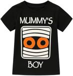 Unique Baby Boys Toddler Mummy's Boy Halloween Short Sleeved T Shirt (4t) Black