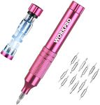 WORKPRO 24-in-1 Precision Screwdriver Sets, Pen Style Manual Screwdriver, 24 pcs Tough S2 Steel Small Screwdriver Bits, Ideal for Eyeglass, Watch, Laptop, Phone, Jewelry and Electronic, Pink