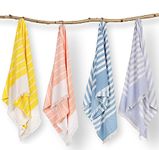 Mush 100% Bamboo Ultra-Compact Turkish Towel Super Soft,Absorbent, Quick Dry,Anti-Odor Bamboo Towel for Bath, Travel, Gym, Swim and Workout (4, Ice melt Blue,Yellow,New Peach,Muted Blue),250 tc