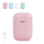 ELMWAY Toothbrush Sanitizer Case with UV-C Lights, Dryer Heating, Fan Drying - Rechargeable Portable Toothbrush sterilizer Holder, Magnetic Wall Mount Sterilizer Box for Home, Travel (Pink)