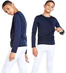 orbiz 2x Unisex Children Kids Thermal Navy Underwear Long Sleeve Shirt Top Warm Vest