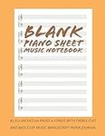 Blank Piano Sheet Music Notebook: 8
