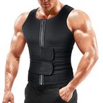 Sauna Vest Waist Trainer for Men - Mens Sauna Suit Double Sweat Belt Body Shaper for Belly Fat Slimming Gym Workout Faja Para Hombre Plus Size 1XL