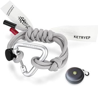 ketryep Paracord Bracelets Rope Bracelet for Men and Women, the Perfect Accessory Match for Lovers of Hiking, Camping, Fishing and Hunting! (1-‌‌Grey.Pure)