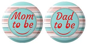 Lastwave Mom To Be & Dad To Be Badges Collection,Pin Back Badge (Pack of 2,58mm, DM-004)