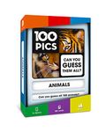 100 PICS Animals Travel Game - Family Flash Cards, Pocket Puzzles For Kids And Adults