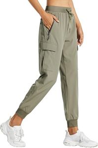 Libin Women's Cargo Joggers Lightweight Quick Dry Hiking Pants Athletic Lounge Casual Travel, Silver Sage XXXL