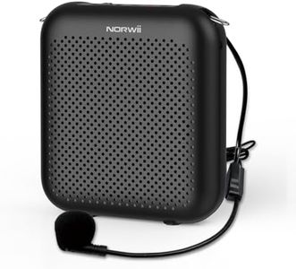 NORWII S358 Portable 4000mAh Rechargeable Voice Amplifier with Wired Microphone Headset & Waistband, Personal Microphone and Speaker for Teachers Tour Guides ect. (Black)
