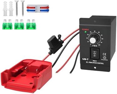 New Azocek Battery Adapter with DC 12-60V Motor Speed Controller Kit and Build-in Low-Voltage Protection