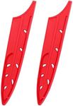 XYJ 2pcs/set Safety Knife Covers Sleeves Knives Edge Guard, Universal Knife Sheath, Paring, Utility Knife Case Blade Guards Protector Red Kitchen Knife Cover Sleeve (For 5'' Utility Knife)
