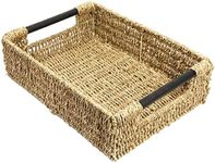 Woodluv Storage Baskets Large, Storage baskets for Shelves, Storage Box Organiser, Baskets to make hampers With Wood Handles -Large