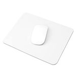 ProElife Mouse Pad 9.4'' x 7.8'' Slim Mat for Computer Laptop Accessories, Waterproof PU Leather Mouse Pad with Anti-Slip Base Rectangle Mousepad for Home Office School Mouse (White)