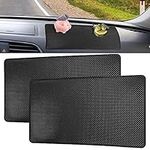 VCRANONR 2 Pcs Anti-slip Car Dash Sticky Pads 27 x 15 cm Dashboard Grip Mat Heat Resistant Non-Slip Mats Vehicle Perfume Phone Pad Mat Anti-slide Fixate Sticky Mat for Mobile Phones, Glasses, Keys