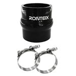 RONTEIX Universal Straight Hump Silicone Hose Coupler ID 2.5” (63 MM) with 2 PCS T-Bolt Clamps,4-Ply Reinforced for Turbo/Intercooler/Intake Piping/Radiator Tube