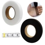 MIPIACE 2 Pcs Wonder Web 64 M/Roll Iron On Hemming Tape Hem Tape Roll No Sew Hem Tape Iron on for Trousers Curtains with Tape Measure for Bonding DIY Crafts Splicing Fabrics Garment(20mm Wide)