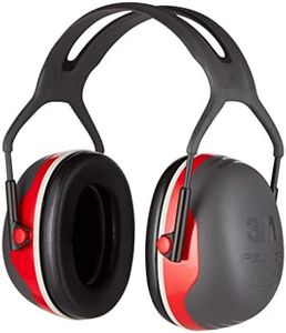 3M Peltor Premium Plus Earmuffs X3A with Headband, Black/Red, 95 - 110 dB