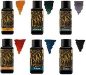 Diamine - 30ml Fountain Pen Ink - Core Colour Set - 6 Pack - Sepia, Green Black, Earl Grey, Ancient Copper, Twilight, Jet Black